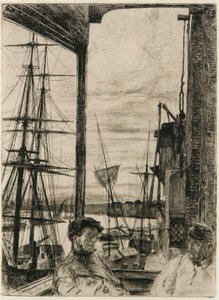 Rotherhithe, 1860 door James Abbott McNeill Whistler