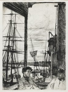 Rotherhithe uit "Zestien etsen van scènes aan de Theems en andere onderwerpen" door James Abbott McNeill Whistler