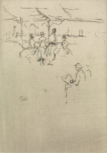 Ryde Pier, uit een set van twaalf etsen getiteld De Marine Review, 1887 door James Abbott McNeill Whistler