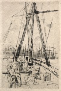 Scheepvaart in Liverpool, 1867 door James Abbott McNeill Whistler