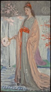 Schets voor Rose en Silver: La Princesse du Pays de la Porcelaine, 1863-64 door James Abbott McNeill Whistler