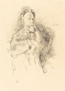 Schets van William E. Henley, 1896 door James Abbott McNeill Whistler