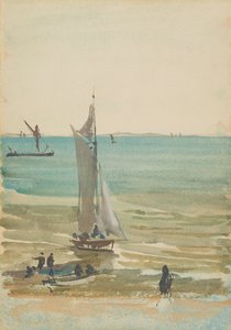 Southend - Het Pleziervaartuig, 1882-1884 door James Abbott McNeill Whistler