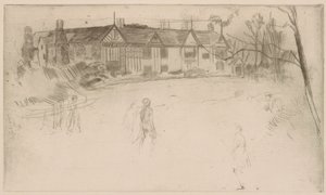Speke Hall, 1875 door James Abbott McNeill Whistler