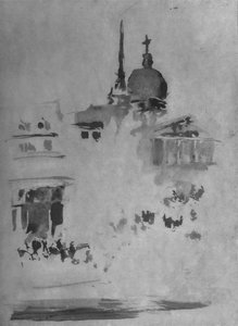 St. Pauls, c1884 door James Abbott McNeill Whistler