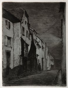 Straat in Saverne door James Abbott McNeill Whistler