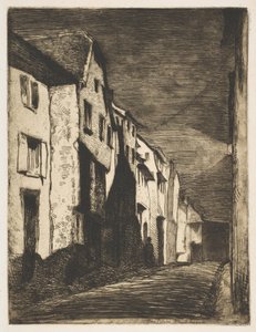 Straat in Saverne door James Abbott McNeill Whistler
