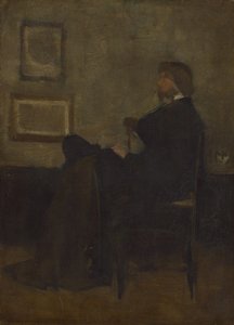 Studie voor Arrangement in grijs en zwart, nr. 2: Thomas Carlyle, 1872-73 door James Abbott McNeill Whistler