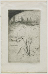 Zwaan en iris door James Abbott McNeill Whistler
