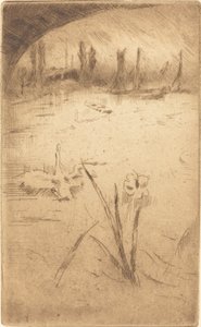 Zwaan en Iris, gepubliceerd 1883 door James Abbott McNeill Whistler