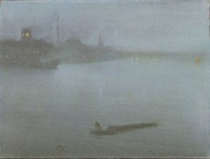 Thames - Nocturne in blauw en zilver door James Abbott McNeill Whistler
