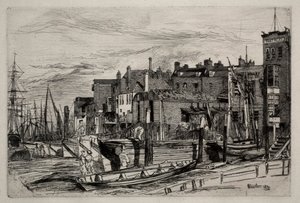 Thames-politie, 1859 door James Abbott McNeill Whistler