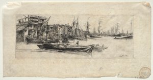 Thames Magazijn door James Abbott McNeill Whistler