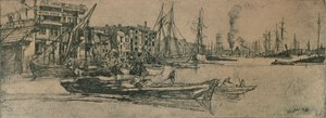 Thames Magazijnen, 1859, 1904 door James Abbott McNeill Whistler