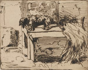 De hond op het hok, 1858