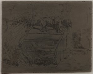 De Hond op de Kennel door James Abbott McNeill Whistler