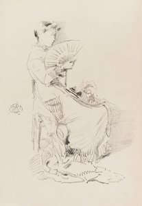 De waaier, 1879 door James Abbott McNeill Whistler
