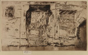 De Viswinkel, Venetië door James Abbott McNeill Whistler