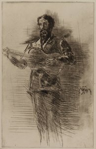 De gitaarspeler M.W. Ridley, 1875 door James Abbott McNeill Whistler