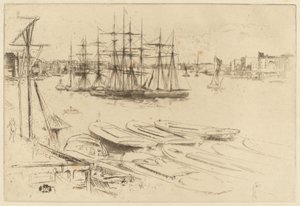De Grote Vijver, ca. 1879 door James Abbott McNeill Whistler