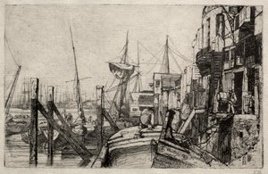 De Limehouse, 1871 door James Abbott McNeill Whistler