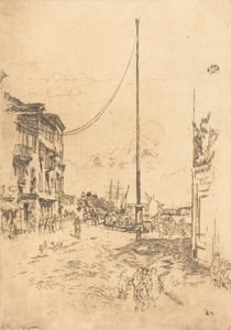 De kleine mast, 1880 door James Abbott McNeill Whistler
