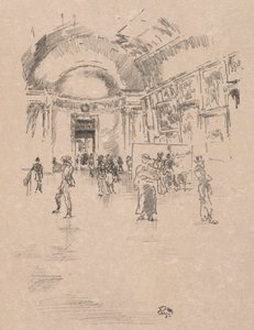 De Lange Galerij, Louvre, 1894 door James Abbott McNeill Whistler