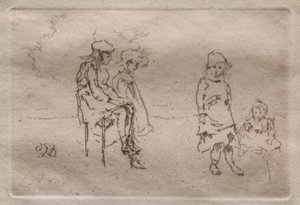 De Menpes kinderen door James Abbott McNeill Whistler