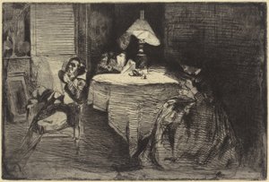 De Muziekkamer, 1858 door James Abbott McNeill Whistler