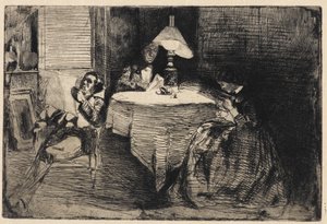 De Muziekkamer, 1858 door James Abbott McNeill Whistler