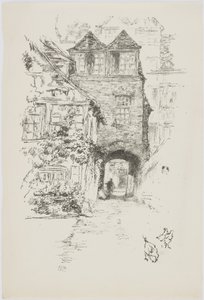 Het huis van de priester, Rouen, 1894-95 door James Abbott McNeill Whistler