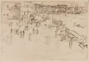 De Riva, 1879-1880 door James Abbott McNeill Whistler