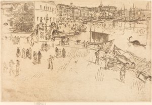 De Riva, nr. I, 1879-1880 door James Abbott McNeill Whistler