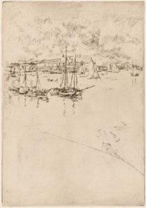 De stoomboot, Venetië, 1879-1880 door James Abbott McNeill Whistler