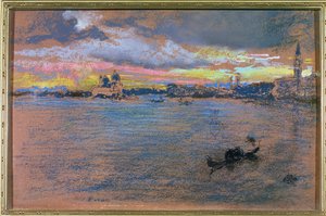 De Storm - Zonsondergang, 1880 door James Abbott McNeill Whistler