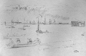 De Theems richting Erith, ca. 1877, 1904 door James Abbott McNeill Whistler
