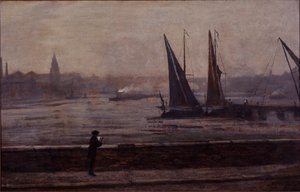 De Theems vanaf Battersea Bridge door James Abbott McNeill Whistler