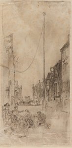 De Venetiaanse Mast, 1879-1880 door James Abbott McNeill Whistler