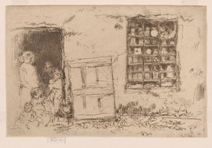 De dorpszoetwinkel, ca. 1884-86 door James Abbott McNeill Whistler