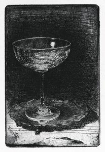 Het wijnglas door James Abbott McNeill Whistler