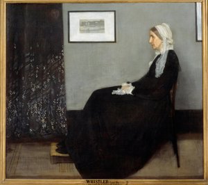 De moeder van de kunstenaar of arrangement in grijs en zwart nr. 1 door James Abbott McNeill Whistler
