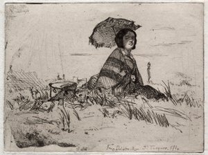 Twaalf etsen uit de natuur: En Plein Soleil, 1858 door James Abbott McNeill Whistler