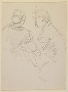 Twee figuren, 1858 door James Abbott McNeill Whistler