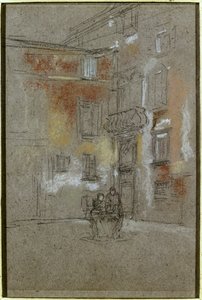 Venetiaanse binnenplaats: Corte Bollani, 1880 door James Abbott McNeill Whistler