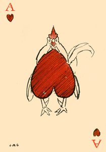 De corpulente Chanticleer, van het harten aas, 1910 door James Affieck Shepherd