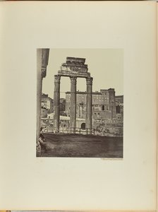 De Tempel van Castor en Pollux in het Forum Romanum, ook bekend als de Tempel van Minerva Chalcidica