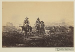 Poingdestre, scène uit de Romeinse Campagna. De terugkeer van het werk, naar het schilderij door James Anderson