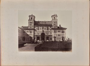 Villa Medici; de gevel met uitzicht op de tuin, nu de Académie de France