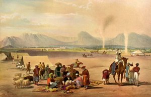 De stad Kandahar gezien vanuit het zuiden richting Baba Wali-berg, ca. 1840, 1901