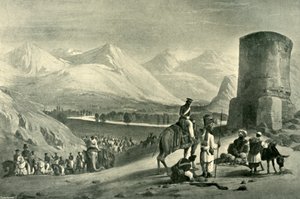 De Vallei van Maidan en Buzrak Toren, 1842, 1901 door James Atkinson